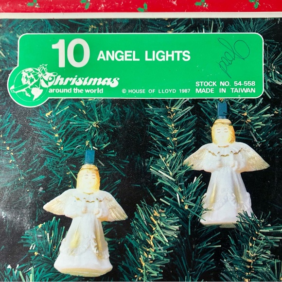 Vintage House of Lloyd 1987 Christmas Around the World 10 Angel Lights #54-558 - Picture 9 of 10